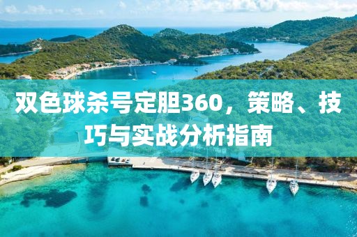 双色球杀号定胆360，策略、技巧与实战分析指南