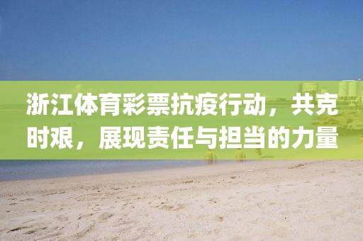 浙江体育彩票抗疫行动，共克时艰，展现责任与担当的力量