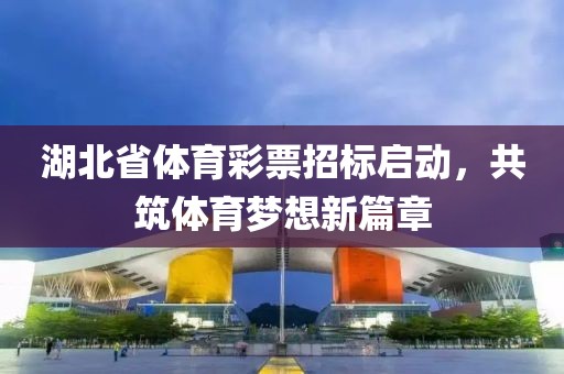 湖北省体育彩票招标启动，共筑体育梦想新篇章